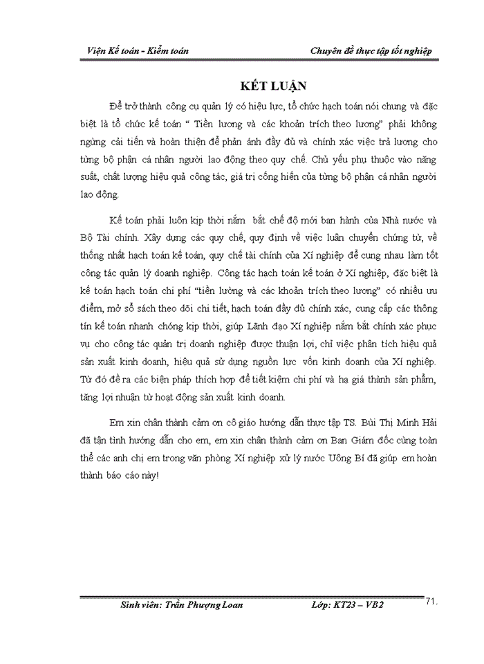 image for page Hoàn thiện kế toán tiền lương và các khoản trích theo lương tại Xí nghiệp xử lý nước Uông Bí