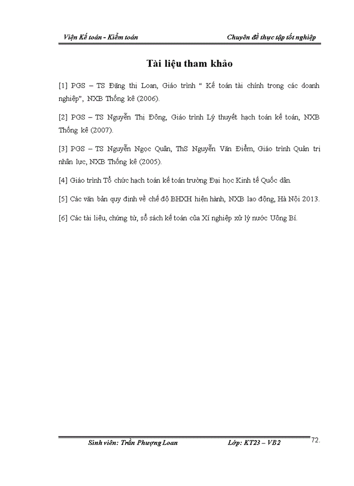 image for page Hoàn thiện kế toán tiền lương và các khoản trích theo lương tại Xí nghiệp xử lý nước Uông Bí