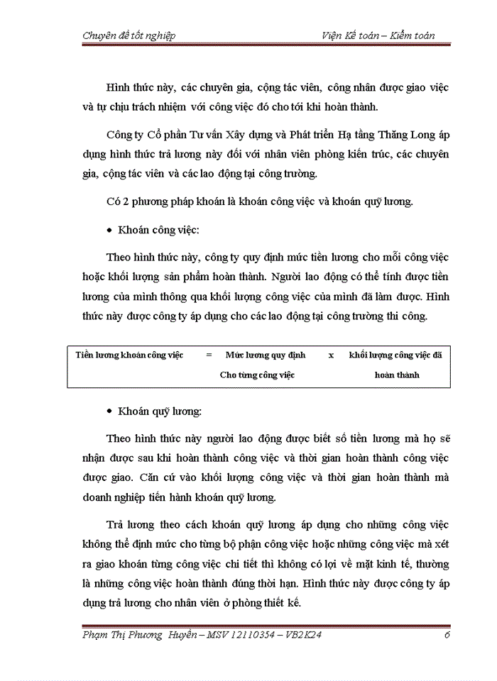 image for page Kế toán tiền lương và các khoản trích theo lương tại Công ty Cổ phần Tư vấn Xây dựng và Phát triển Hạ tầng Thăng Long
