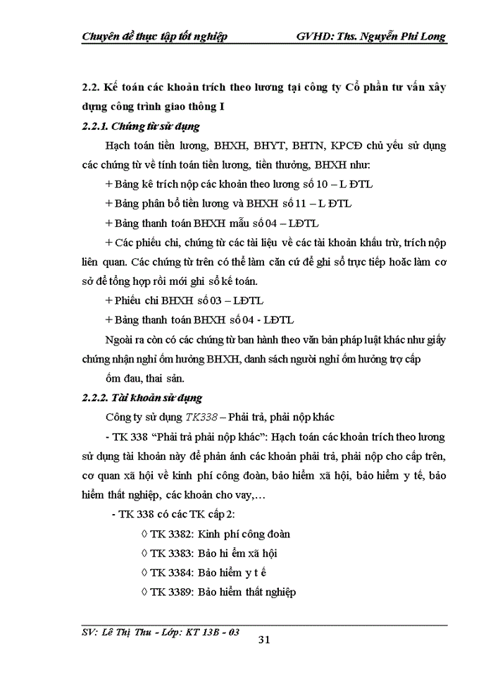 image for page Hoàn thiện công tác kế toán tiền lương và các khoản trích theo lương tại Công ty Cổ phần Tư vấn Xây dựng công trình giao thông I