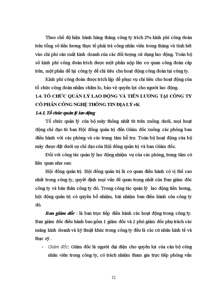 image for page Hoàn thiện kế toán tiền lương và các khoản trích theo lương tại Công ty Cổ phần Công nghệ Thông tin Địa lý eK