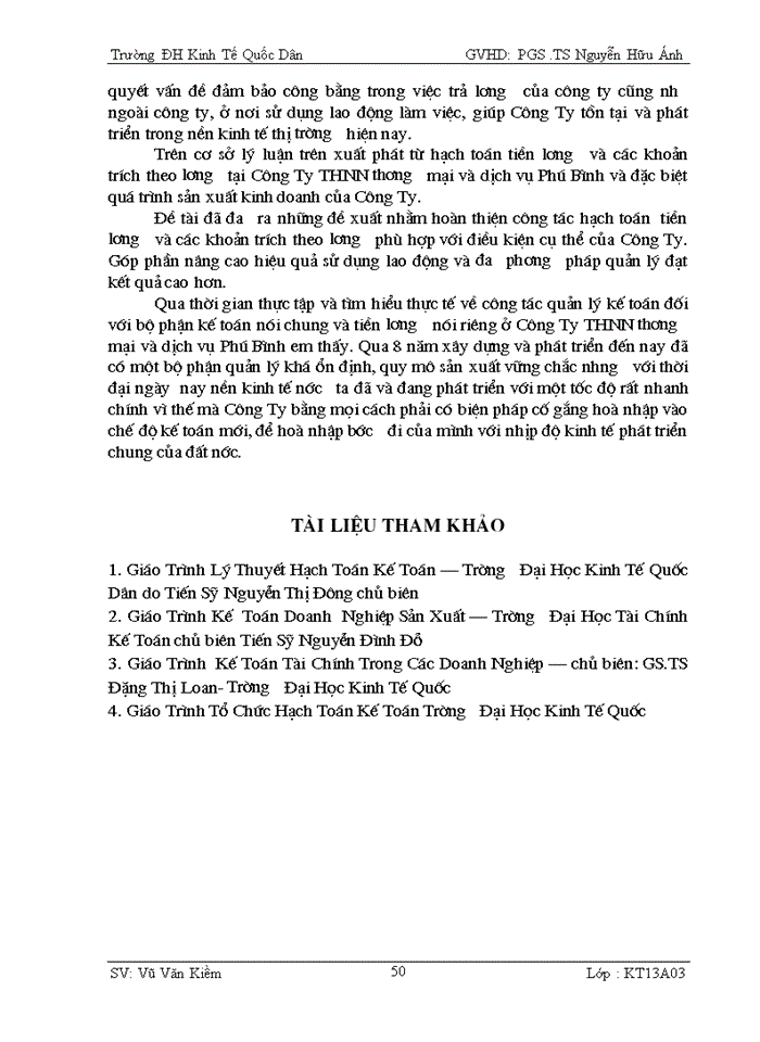 image for page HOÀN THIỆN KẾ TOÁN TIỀN LƯƠNG VÀ CÁC KHOẢN TRÍCH THEO LƯƠNG TẠI CÔNG TY Trách nhiệm hữu hạn DỊCH VỤ VÀ THƯƠNG MẠI PHÚ BÌNH