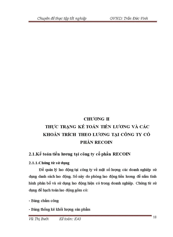 image for page Hoàn thiện kế toán tiền lương và các khoản trích theo lương ở công ty cổ phần RECOIN