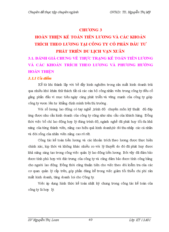 image for page Hoàn thiện kế toán tiền lương và các khoản trích theo lương tại Công ty Cổ phần đầu tư phát triển du lịch Vạn Xuân