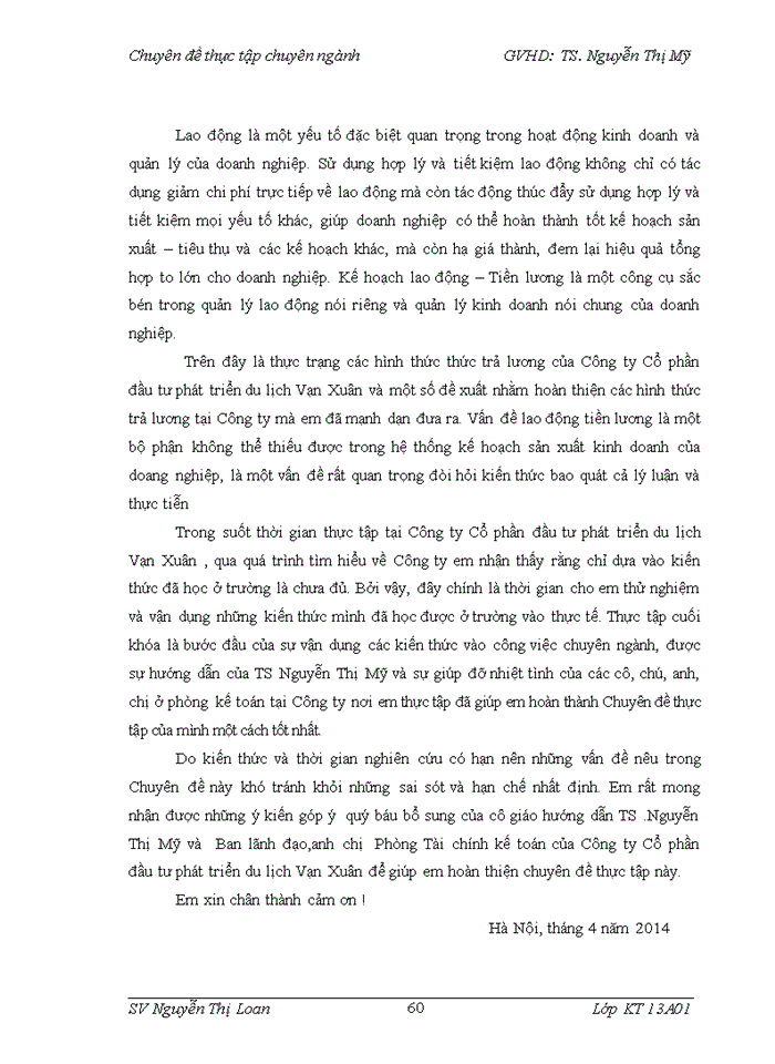 image for page Hoàn thiện kế toán tiền lương và các khoản trích theo lương tại Công ty Cổ phần đầu tư phát triển du lịch Vạn Xuân
