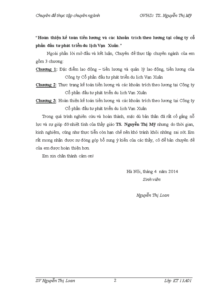 image for page Hoàn thiện kế toán tiền lương và các khoản trích theo lương tại công ty cổ phần đầu tư phát triển du lịch Vạn Xuân
