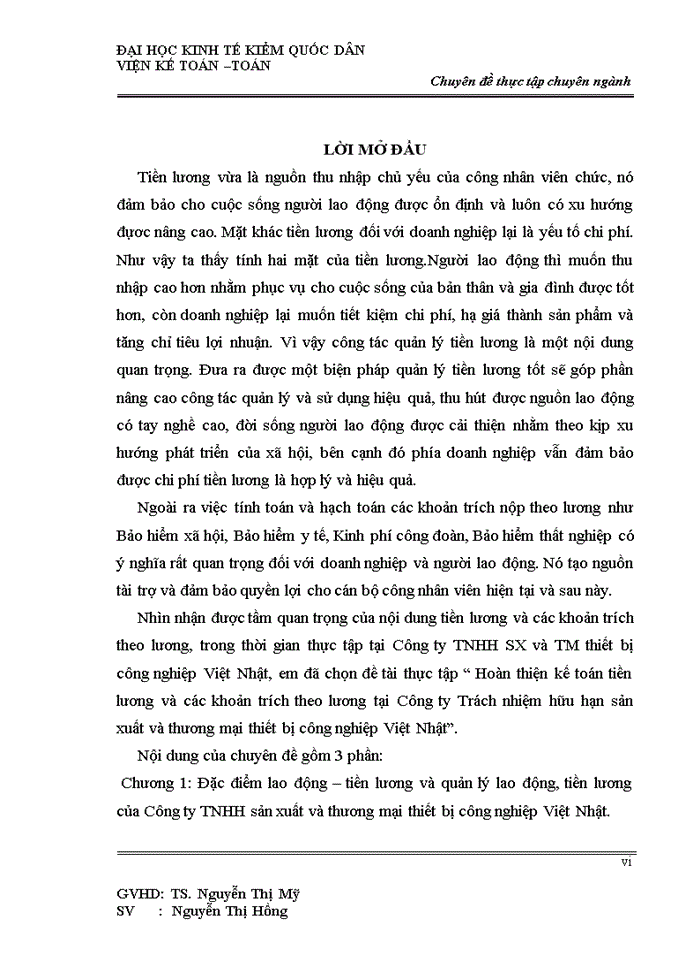 image for page Hoàn thiện kế toán tiền lương và các khoản trích theo lương tại Công ty Trách nhiệm hữu hạn sản xuất và thương mại thiết bị công nghiệp Việt Nhật