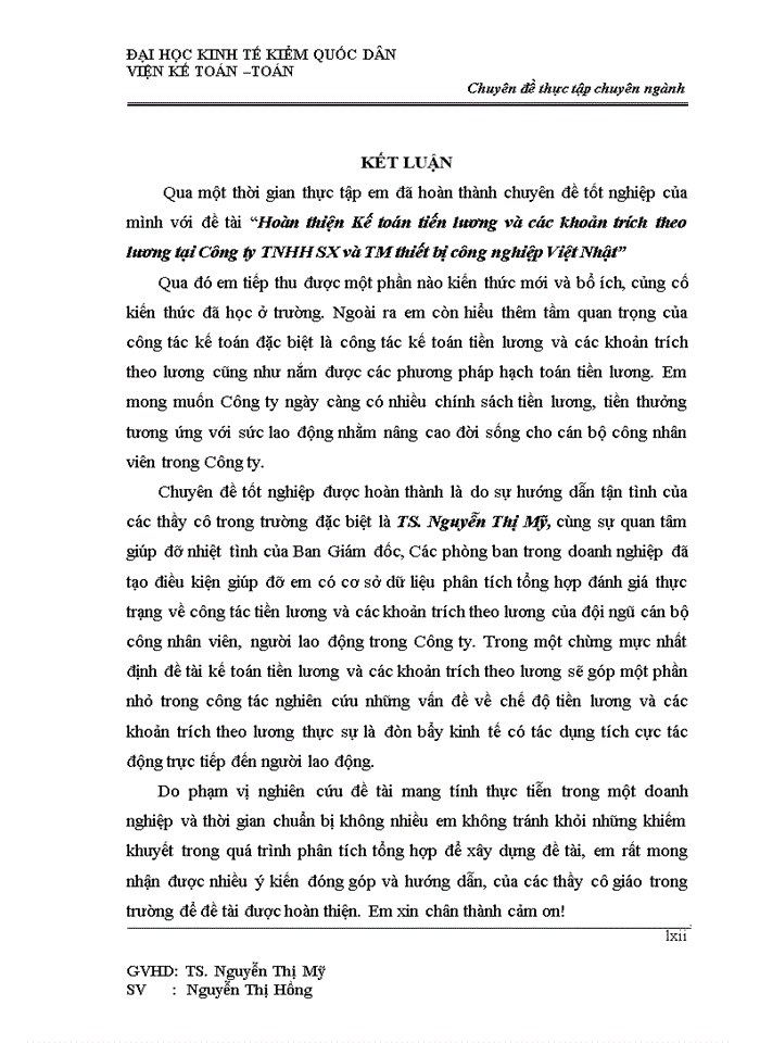 image for page Hoàn thiện kế toán tiền lương và các khoản trích theo lương tại Công ty Trách nhiệm hữu hạn sản xuất và thương mại thiết bị công nghiệp Việt Nhật
