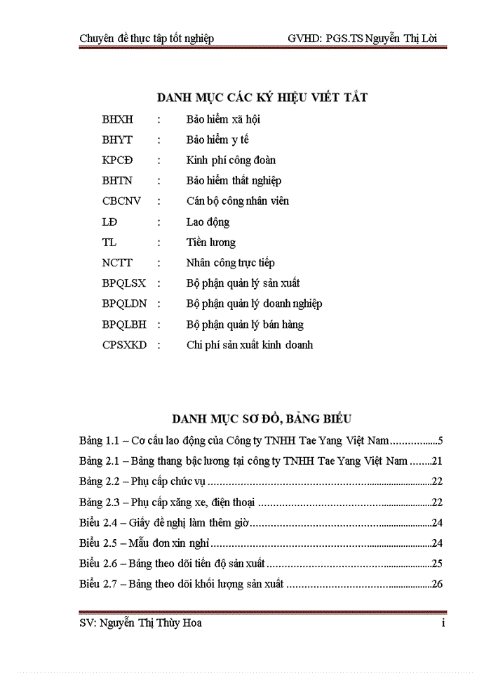 Hoàn thiện kế toán tiền lương và các khoản trích theo lương tại công ty Trách nhiệm hữu hạn Tae Yang Việt Nam