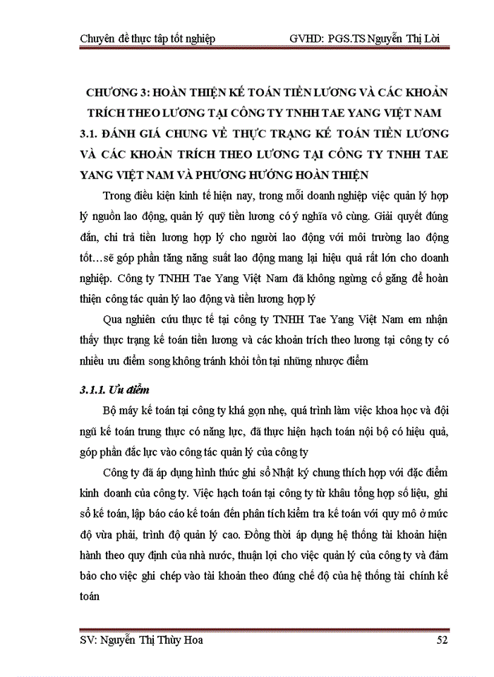 image for page Hoàn thiện kế toán tiền lương và các khoản trích theo lương tại công ty Trách nhiệm hữu hạn Tae Yang Việt Nam