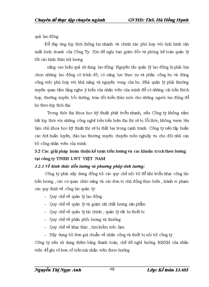 image for page HOÀN THIỆN KẾ TOÁN TIỀN LƯƠNG VÀ CÁC KHOẢN TRÍCH THEO LƯƠNG TẠI CÔNG TY Trách nhiệm hữu hạn LWT VIỆT NAM