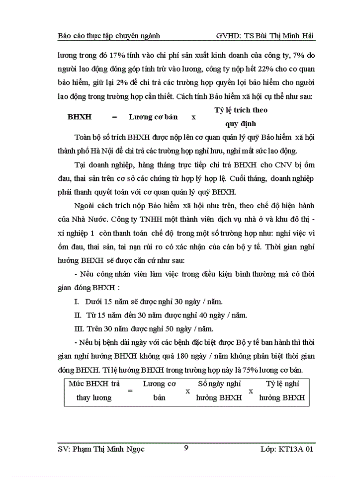 image for page Báo cáo tại Công ty Trách nhiệm hữu hạn một thành viên dịch vụ nhà ở và khu đô thị - xí nghiệp 1