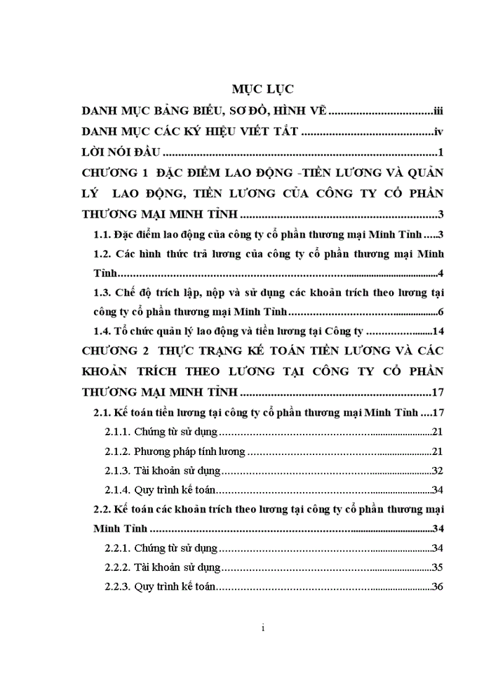 image for page Kế toán tiền lương và các khoản trích theo lương tại công ty cổ phần thương mại Minh Tỉnh