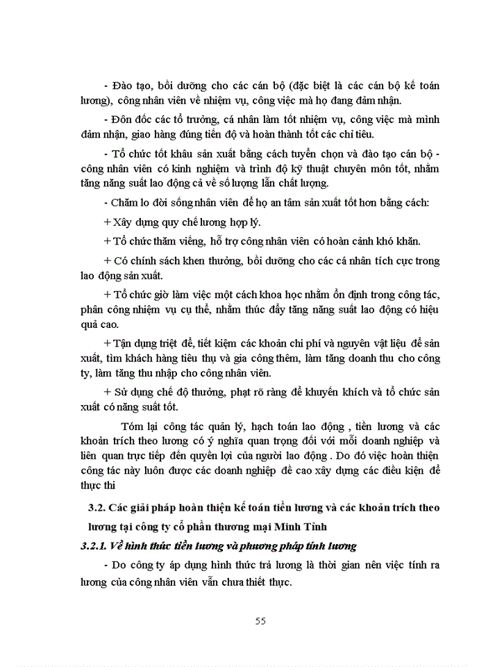 image for page Kế toán tiền lương và các khoản trích theo lương tại công ty cổ phần thương mại Minh Tỉnh