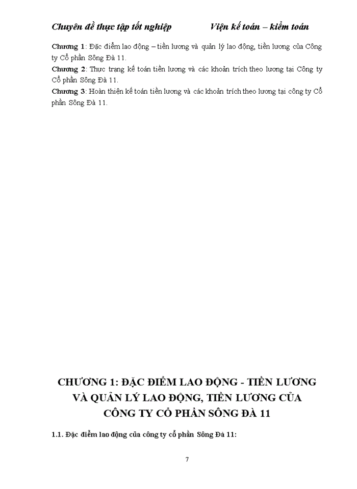 image for page Hoàn thiện kế toán tiền lương và các khoản trích theo lương tại Công ty Cổ phần Sông Đà 11