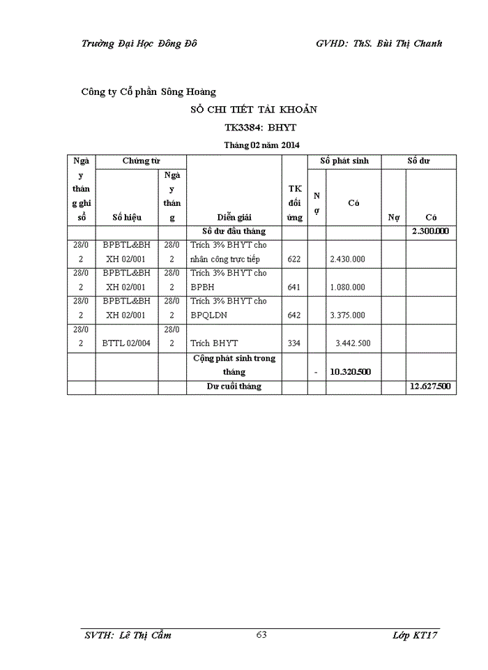 image for page Kế toán tiền lương và các khoản trích theo lương tại Công ty Cổ phần Sông Hoàng