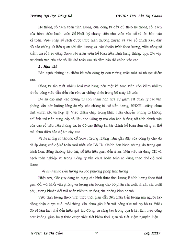 image for page Kế toán tiền lương và các khoản trích theo lương tại Công ty Cổ phần Sông Hoàng