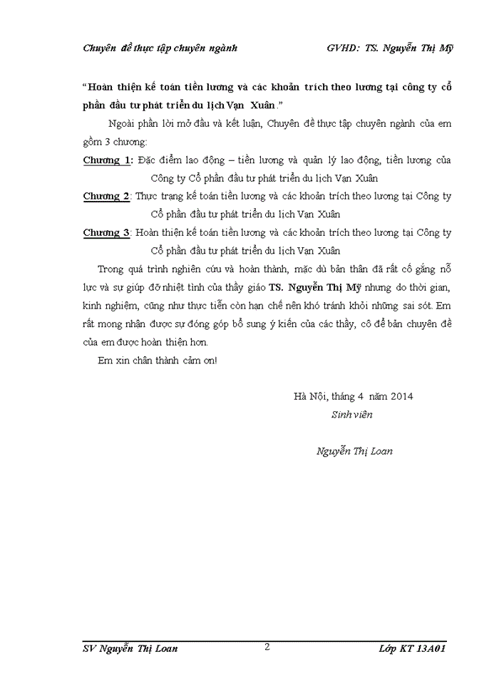 image for page Hoàn thiện kế toán tiền lương và các khoản trích theo lương tại công ty cổ phần đầu tư phát triển du lịch Vạn Xuân