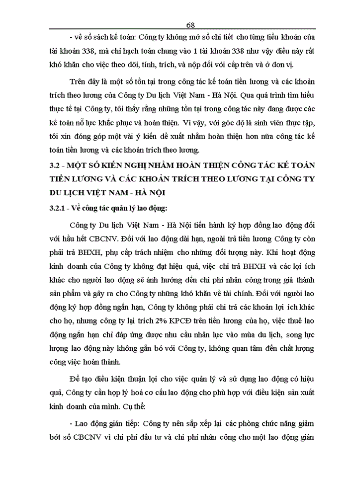 image for page Hoàn thiện công tác kế toán tiền lương và các khoản trích theo lương tại Công ty Du Lịch Việt Nam - Hà Nội