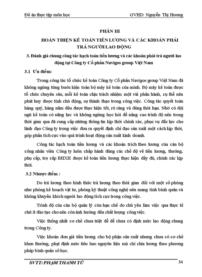 image for page Kế toán tiền lương và các khoản phải trả cho người lao động tại Cổ phần Navigos Group Việt Nam