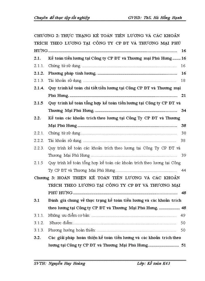 image for page Hoàn thiện kế toán tiền lương và các khoản trích theo lương tại Công ty Cổ phần ĐT Phú Hưng