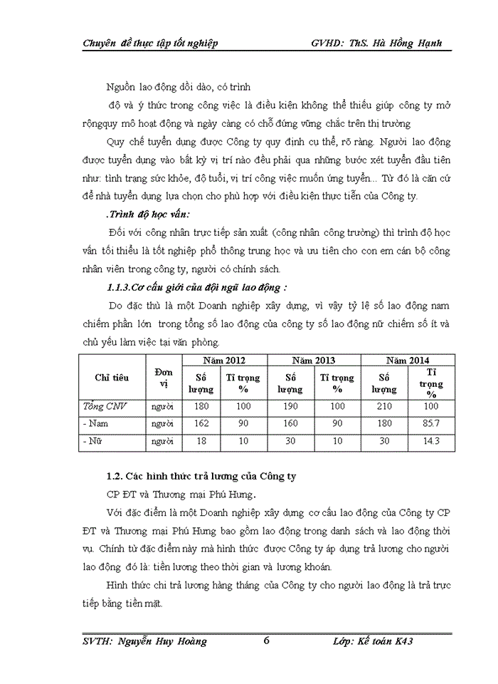 image for page Hoàn thiện kế toán tiền lương và các khoản trích theo lương tại Công ty Cổ phần ĐT Phú Hưng