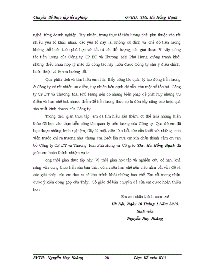 image for page Hoàn thiện kế toán tiền lương và các khoản trích theo lương tại Công ty Cổ phần ĐT Phú Hưng