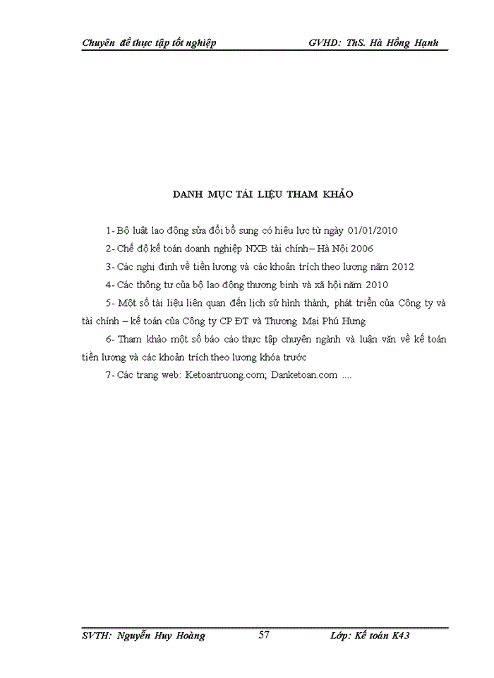 image for page Hoàn thiện kế toán tiền lương và các khoản trích theo lương tại Công ty Cổ phần ĐT Phú Hưng