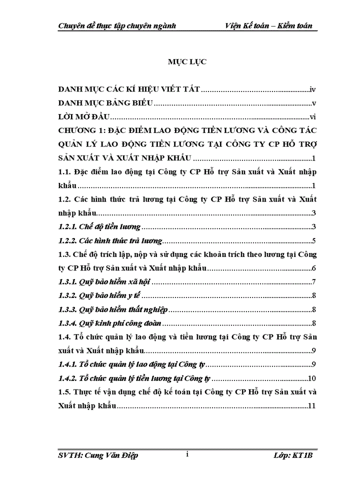 Hoàn thiện kế toán tiền lương và các khoản trích theo lương tại Công ty Cổ phần Hỗ trợ Sản xuất và Xuất nhập khẩu