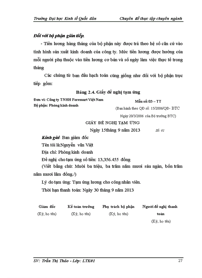 image for page Hoàn thiện kế toán tiền lương và các khoản trích theo lương tại Công ty Trách nhiệm hữu hạn Foremart Việt Nam