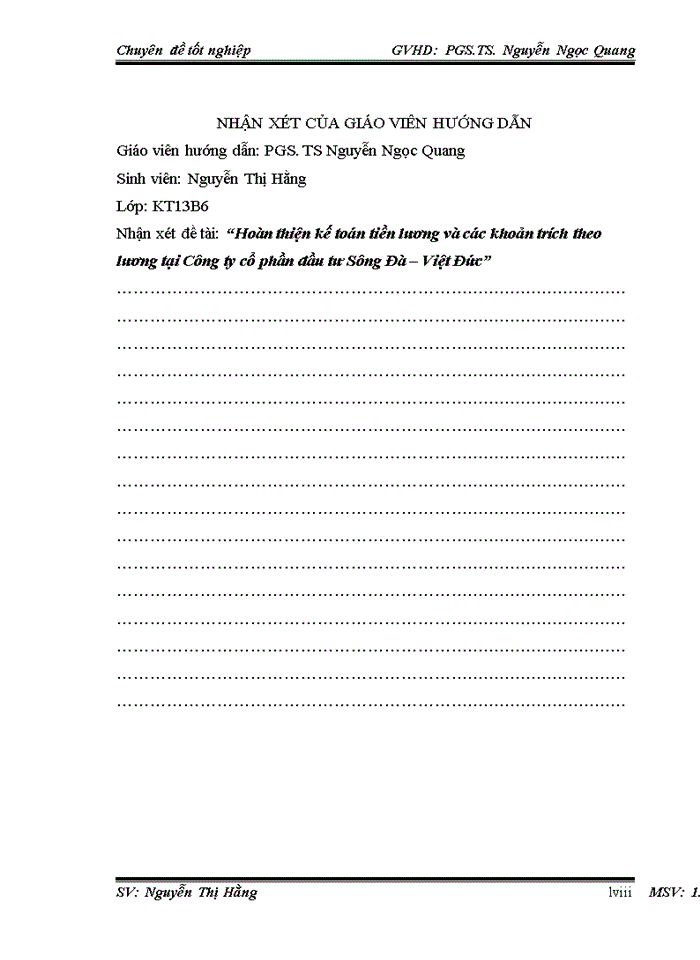 image for page Hoàn thiện kế toán tiền lương và các khoản trích theo lương tại Công ty cổ phần đầu tư Sông Đà Việt Đức