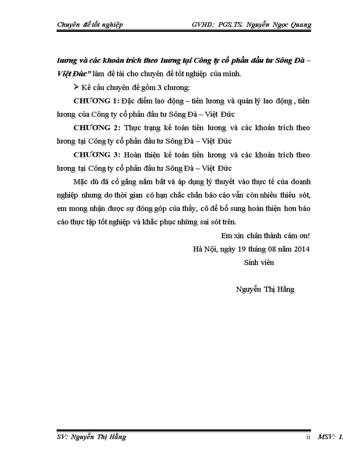 image for page Hoàn thiện kế toán tiền lương và các khoản trích theo lương tại Công ty cổ phần đầu tư Sông Đà Việt Đức