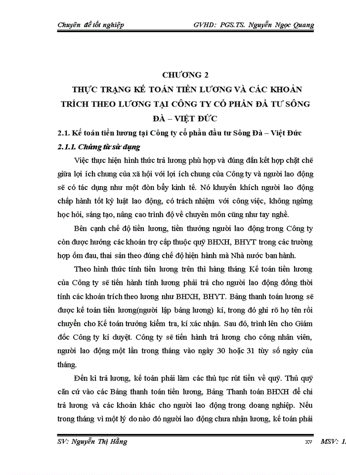 image for page Hoàn thiện kế toán tiền lương và các khoản trích theo lương tại Công ty cổ phần đầu tư Sông Đà Việt Đức
