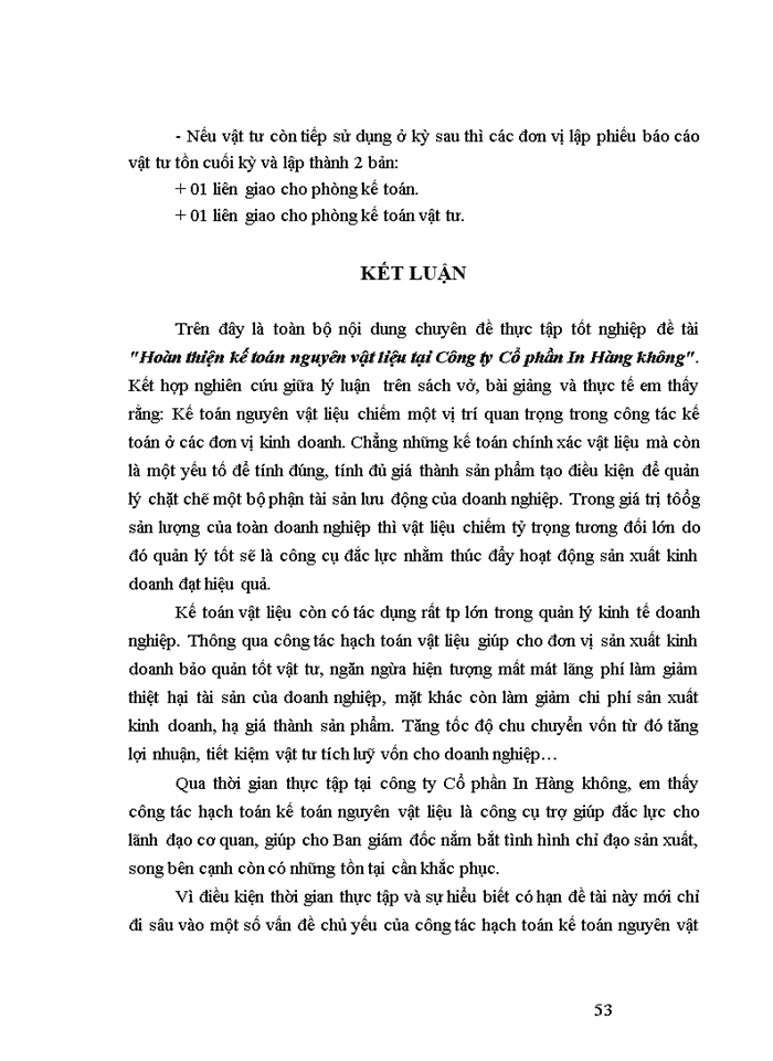 image for page Hoàn thiện kế toán nguyên liệu vật liệu tại Công ty Cổ phần In Hàng Không