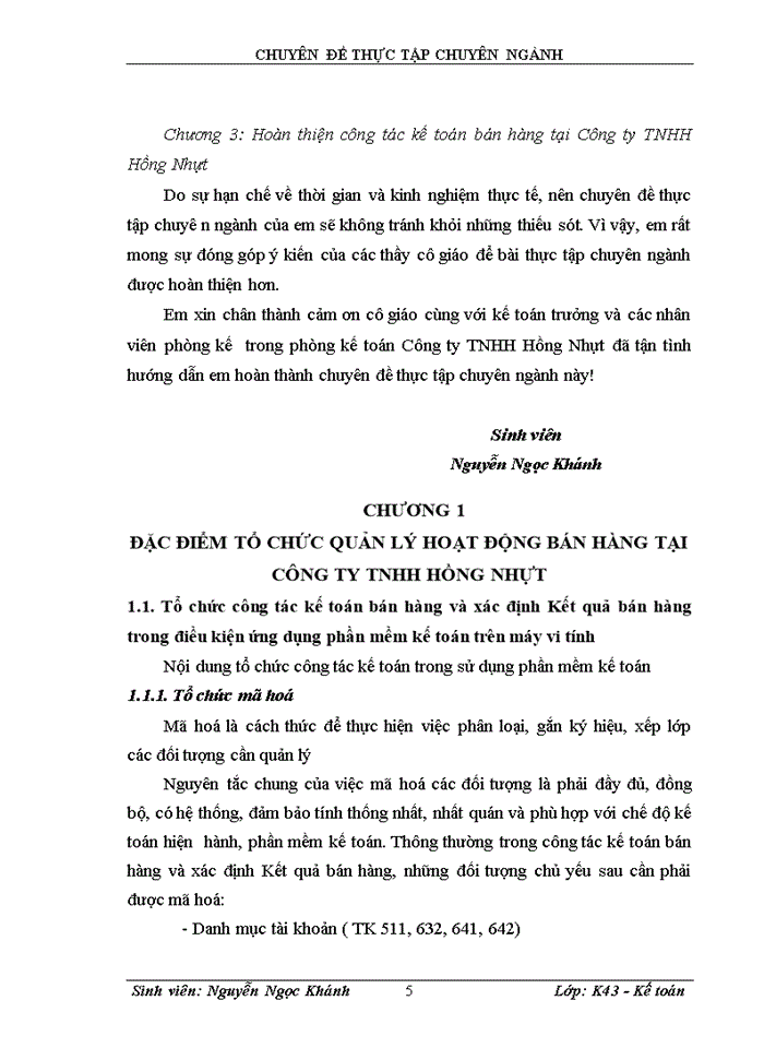 image for page Tổ chức công tác kế toán bán hàng và xác định Kết quả bán hàng tại Công ty Trách nhiệm hữu hạn Hồng Nhựt