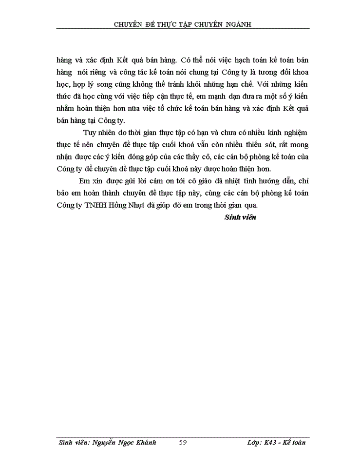 image for page Tổ chức công tác kế toán bán hàng và xác định Kết quả bán hàng tại Công ty Trách nhiệm hữu hạn Hồng Nhựt