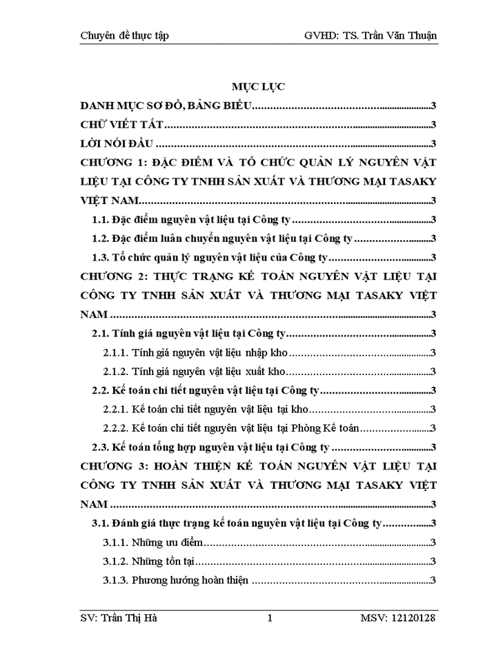 image for page Kế toán nguyên vật liệu tại Công ty Trách nhiệm hữu hạn Sản xuất và Thương mại TASAKY Việt Nam