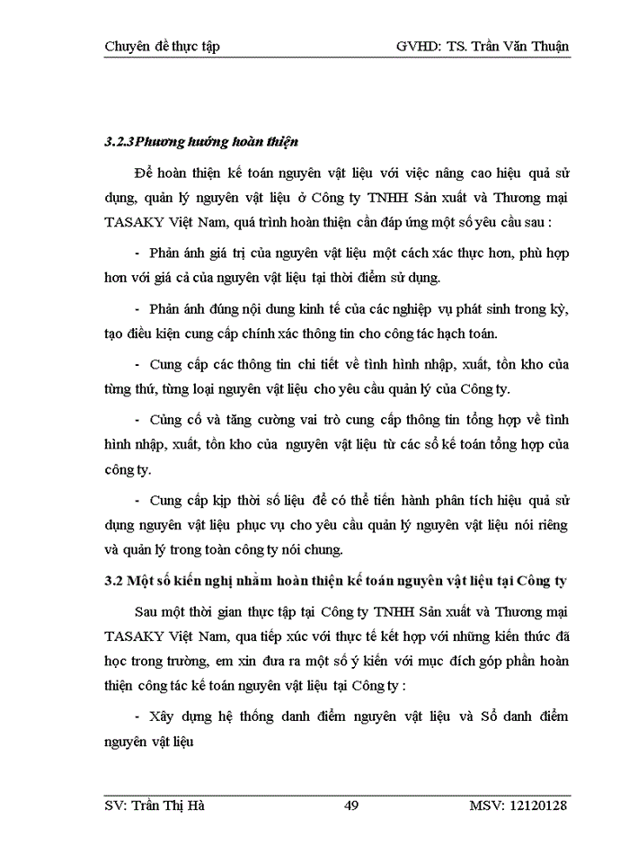 image for page Kế toán nguyên vật liệu tại Công ty Trách nhiệm hữu hạn Sản xuất và Thương mại TASAKY Việt Nam