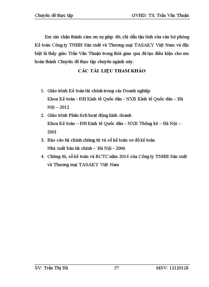 image for page Kế toán nguyên vật liệu tại Công ty Trách nhiệm hữu hạn Sản xuất và Thương mại TASAKY Việt Nam