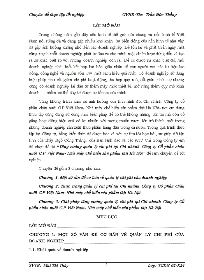 image for page Tăng cường quản lý chi phí tại Chi nhánh Công ty Cổ phần chăn nuôi C P Việt Nam- Nhà máy chế biến sản phẩm thịt Hà Nội
