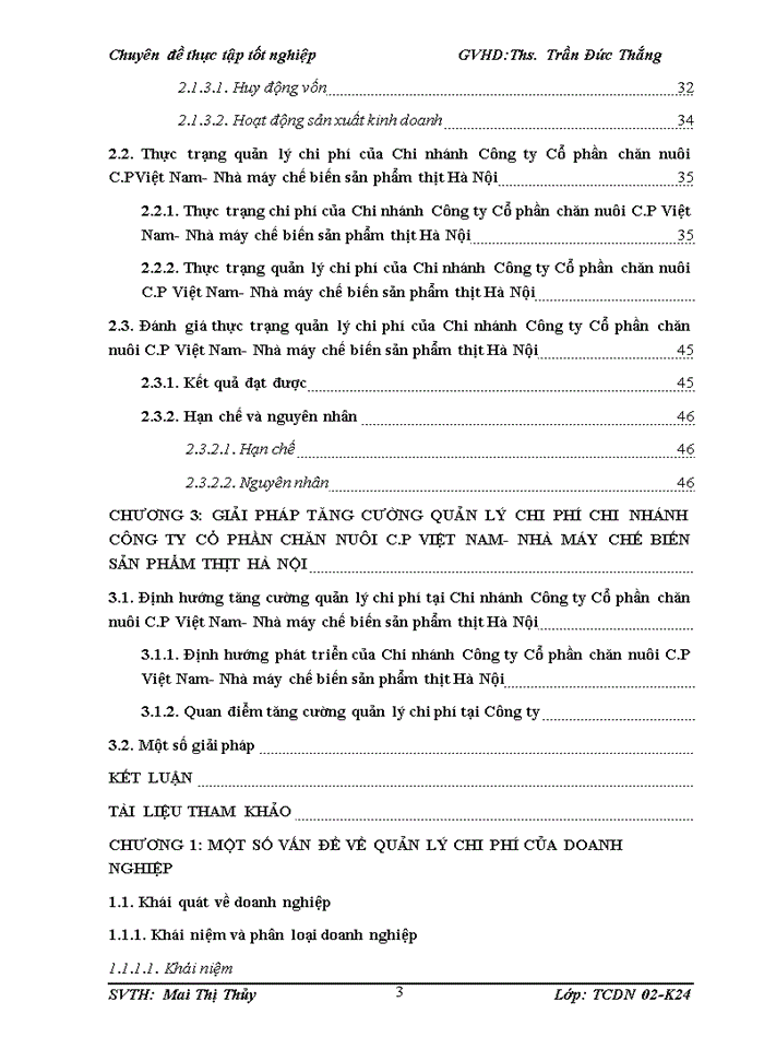 image for page Tăng cường quản lý chi phí tại Chi nhánh Công ty Cổ phần chăn nuôi C P Việt Nam- Nhà máy chế biến sản phẩm thịt Hà Nội