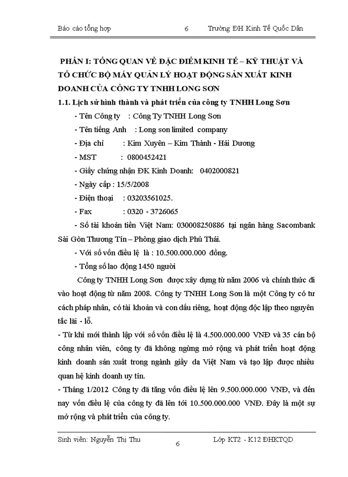 image for page Báo cáo Công Ty Trách nhiệm hữu hạn Long Sơn