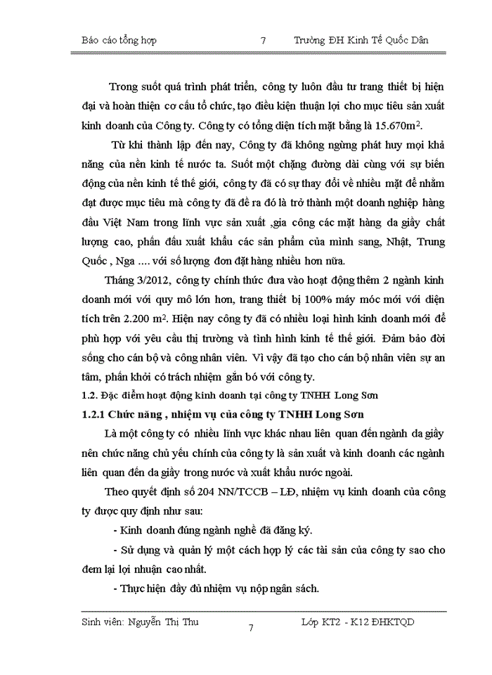 image for page Báo cáo Công Ty Trách nhiệm hữu hạn Long Sơn