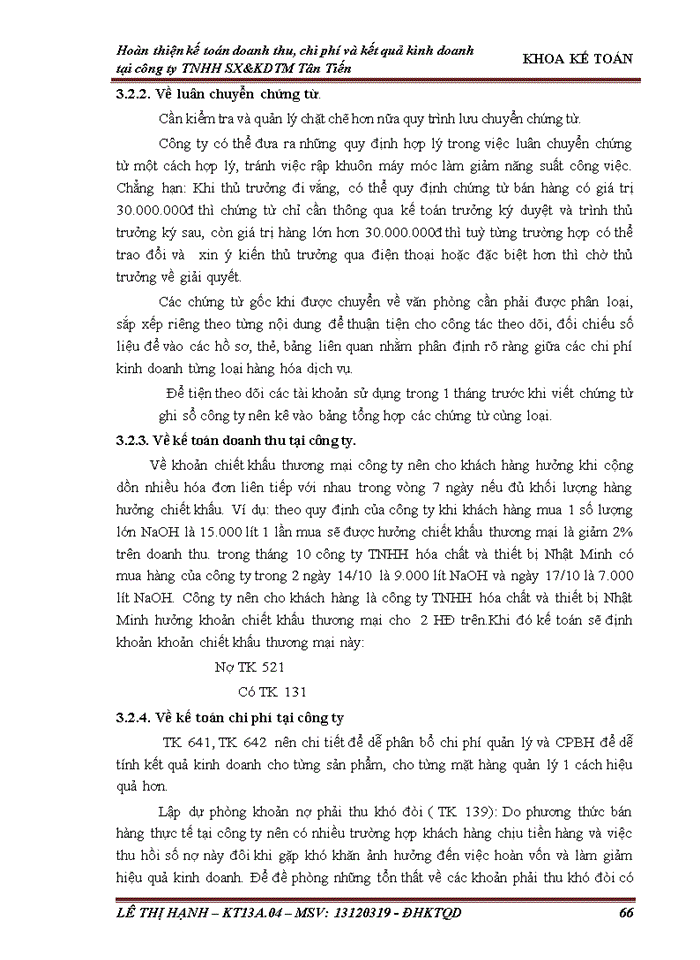 image for page Hoàn thiện kế toán doanh thu chi phí và xác định kết quả kinh doanh tại công ty Trách nhiệm hữu hạn Sản xuất và kinh doanh thương mại Tân Tiến
