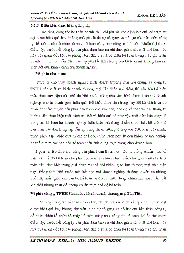 image for page Hoàn thiện kế toán doanh thu chi phí và xác định kết quả kinh doanh tại công ty Trách nhiệm hữu hạn Sản xuất và kinh doanh thương mại Tân Tiến