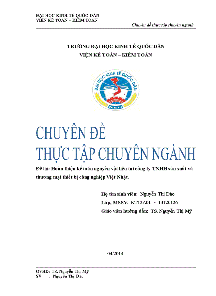 image for page Hoàn thiện kế toán nguyên vật liệu tại công ty Trách nhiệm hữu hạn sản xuất và thương mại thiết bị công nghiệp Việt Nhật