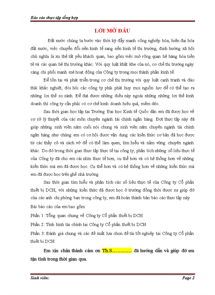 image for page Báo cáo Công ty Cổ phần thiết bị DCH