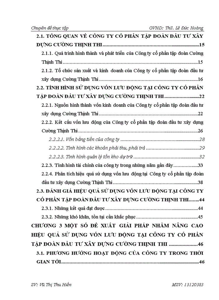 image for page Nâng cao hiệu quả sử dụng vốn lưu động tại Công ty cổ phần tập đoàn đầu tư xây dựng Cường Thịnh Thi