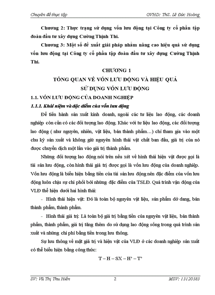 image for page Nâng cao hiệu quả sử dụng vốn lưu động tại Công ty cổ phần tập đoàn đầu tư xây dựng Cường Thịnh Thi