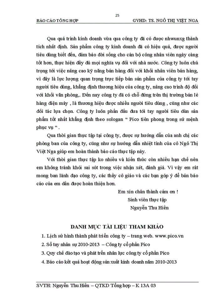 image for page Báo cáo Công tác quản trị đối với quá trình hoạt động kinh doanh sản xuất của doanh nghiệp tại công ty Cổ Phần Pico